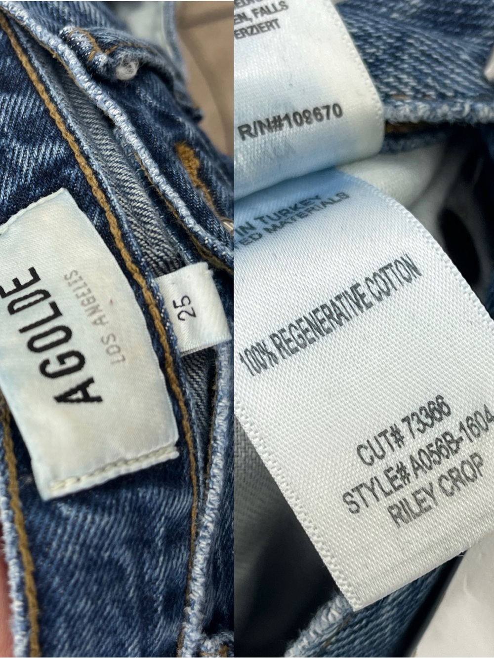 AGOLDE Riley Crop Straight High Rise In Control size 25 - Picture 7 of 7